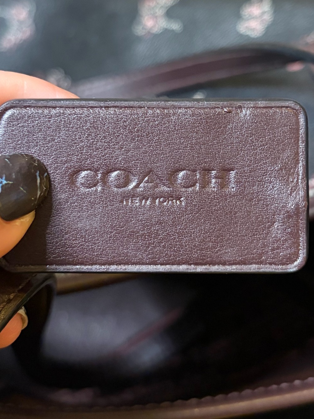Coach Pink Logo Tote Interior